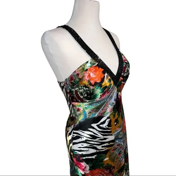 Hailey Logan by Adrianna Papell Multi-Colored Maxi Dress Size 11/14 - Picture 4 of 16